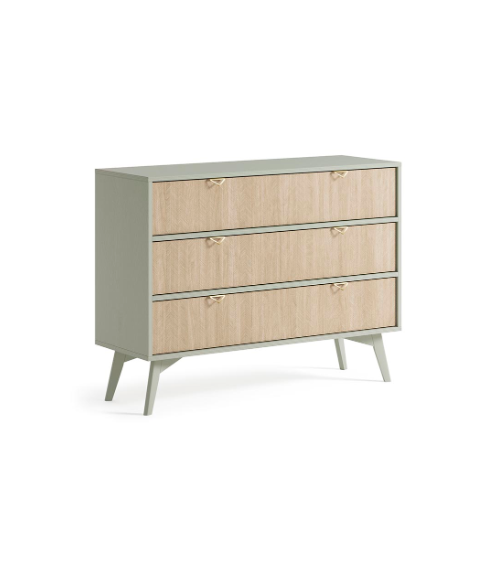 Ensemble meuble TV FOREST couleur Chevrons Scandi / Eucalyptus